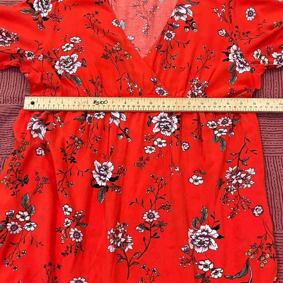 H&M Mama size large Red Floral Dress - Picture 6 of 15